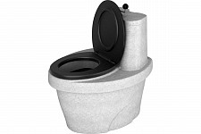 Торфяной туалет Rostok 206.2000.004.0 с термосиденьем белый гранит от Водопад  фото 1