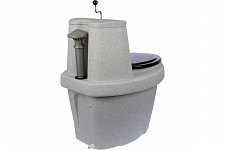 Торфяной туалет Rostok 206.2000.004.0 с термосиденьем белый гранит от Водопад  фото 2