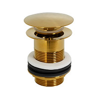 Донный клапан Cezares ECO-SC-BORO с системой "Клик-клак", брашированное золото от Водопад  фото 1