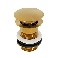 Донный клапан Cezares ECO-SC-BORO с системой "Клик-клак", брашированное золото от Водопад  фото 2