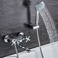 Смеситель для ванны с душем Ledeme L3184 хром от Водопад  фото 2