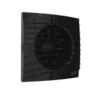 Бытовой вентилятор Diciti Silent 4C Obsidian, D100 мм, 25 дБ, 90 м3/ч, ABS-пластик, черный глянец, обратный клапан от Водопад  фото 1