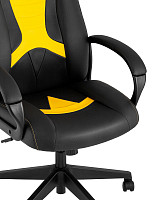 Кресло игровое Stool Group TopChairs ST-CYBER 8 черный/желтый, экокожа, крестовина пластик от Водопад  фото 2