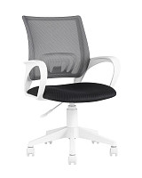Кресло Stool Group TopChairs ST-BASIC-W серый, сетка/ткань, крестовина пластик пластик белый от Водопад  фото 1