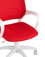Кресло оператора Stool Group Topchairs ST-BASIC-W красная ткань, крестовина белый пластик от Водопад  фото 2