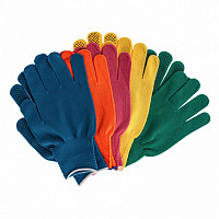 Перчатки Palisad 67854 в наборе, 5 пар, цвета в ассортименте, ПВХ точка, L от Водопад  фото 1