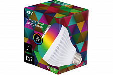 Лампа REV 32599 4 LED музыкальная, RGB, Bluetooth, динамик, ДУ, диммер, 13 режимов, 10 Вт, E27 от Водопад  фото 3