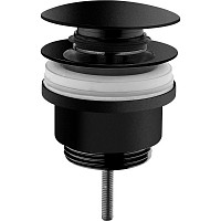 Донный клапан Vitra Origin A4514936 для раковин с переливом, нажимной, матовый черный от Водопад  фото 1