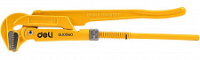 Ключ трубный Deli DL105140 315 мм, 0-40 мм, 90 градусов, рычажный №1, с прямыми губками от Водопад  фото 1