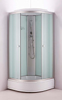 Душевая кабина Niagara NG-3302G 100х100х220 см, с г/м, стекло матовое, профиль хром от Водопад  фото 2
