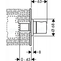 Уценка. Запорный вентиль Hansgrohe S, 0 мм, хром 15972000 хром, УЦ-ОПТ-000000477 от Водопад  фото 2
