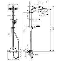 Душевая система Hansgrohe Crometta E240 1jet Showerpipe 27271000 хром от Водопад  фото 4