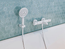 Смеситель для ванны и душа Hansgrohe Ecostat Comfort 13114700 термостат, матовый белый от Водопад  фото 2