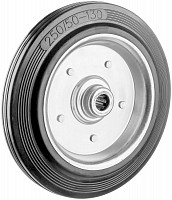 Колеса из литой резины Зубр 30936-200 с металлическим диском игольчатый подшипник d=200мм г/п 185кг от Водопад  фото 1