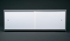 Экран под ванну A-Screen 2 дверцы, белый глянец композит, 900-1200 мм, высота до 650 мм, белый / серый / черный профиль от Водопад  фото 1