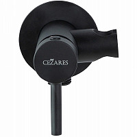 Смеситель Cezares CZR-DA1-NOP для душа и гигиенического душа со штуцером с держателем, черный матовый от Водопад  фото 2