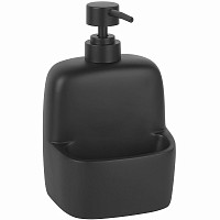 Дозатор WasserKRAFT K-8499BLACK с емкостью для губки от Водопад  фото 1
