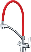 Смеситель для кухни Lemark Comfort LM3070C-Red с подключением фильтра, хром / красный от Водопад  фото 1