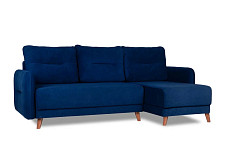 Диван-кровать угловой Finsoffa Folde Ottoman, Flip-out 3БК, с подушками, темно-синий от Водопад  фото 2