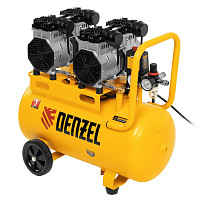 Компрессор Denzel DLS 2200/50, 58031 безмаслянный малошумный 2200 Вт, 2х1100, 50 л, 380 л/мин от Водопад  фото 2