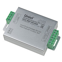 Контроллер-повторитель Uniel ULC-A02 SILVER UL-00008010 RGB сигнала для LED лент 6Ах3 канала от Водопад  фото 1