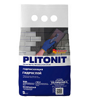 Смесь сухая гидроизоляционная Plitonit ГидроСлой Н005720, на цементной основе, для наружных и внутренних работ, 5 кг от Водопад  фото 1
