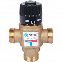 Клапан смесительный термостатический Stout SVM-0120-166020 для систем отопления и ГВС 3/4" резьба от Водопад  фото 2