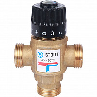 Клапан смесительный термостатический Stout SVM-0120-166020 для систем отопления и ГВС 3/4" резьба от Водопад  фото 4