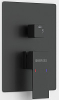 Душевой комплект Berges VENTAS 3S 73006 черный матовый от Водопад  фото 2