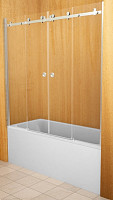Шторка для ванны Avek Gold CX 10444, 1900х1500, прозрачное стекло 8мм, профиль хром от Водопад  фото 1