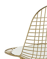 Стул обеденный Stool Group Eiffel золотой с белой подушкой от Водопад  фото 5