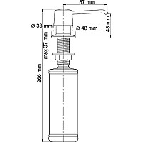 Дозатор жидкого мыла WasserKRAFT K-1799 встраиваемый от Водопад  фото 2