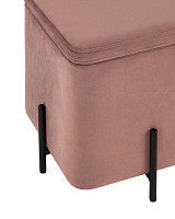 Пуф Stool Group Грейс квадрат с ящиком велюр пыльно-розовый от Водопад  фото 5