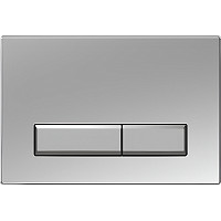 Кнопка смыва Акватек Slim KDI-0000024, прямоугольные клавиши, хром матовый, пластик от Водопад  фото 1