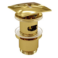 Донный клапан WasserKRAFT A168 Push-up, глянец золото от Водопад  фото 1