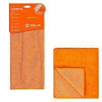 Салфетка Airline ABA04 из микрофибры и коралловой ткани оранжевая, 35х40 см от Водопад  фото 1
