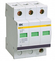 Ограничитель импульсного перенапряжения IEK MOP20-3-C ОПС1-C 3P, 3P, 1.8 кВ, 40 кА, 440 В от Водопад  фото 1