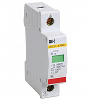 Ограничитель импульсного перенапряжения IEK MOP20-1-B ОПС1-B 1P, 1P, 2 кВ, 30 кА, 440 В от Водопад  фото 1