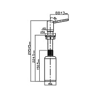 Дозатор для жидкого мыла Omoikiri OM-02-BN 4995008 нержавеющая сталь от Водопад  фото 2