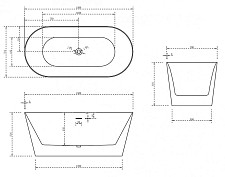 Акриловая ванна Abber AB9222-1.5 150х70х60 от Водопад  фото 2