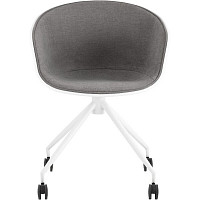 Кресло офисное Stool Group LIBRA пластик белый, рогожка серый от Водопад  фото 3