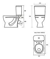 Унитаз-компакт Sanita Стандарт WC.CC/Standart/2-DM/WHT.G/S1 Комфорт белый S1 с сиденьем микролифт от Водопад  фото 2