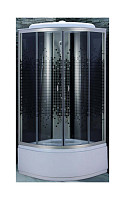 Душевая кабина Niagara NG-7509 100х100х215 см, стекло прозрачное с рисунком, профиль хром от Водопад  фото 1