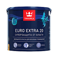 Краска для влажных помещений Tikkurila Euro Extra 20 С п/мат. (2,7 л) от Водопад  фото 1