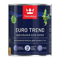 Краска для обоев и стен Tikkurila Euro Trend А мат. (0,9 л) от Водопад  фото 1