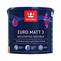 Краска интерьерная Tikkurila Euro Matt 3 база С гл/мат (0,9 л) от Водопад  фото 1