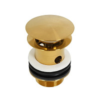 Донный клапан Cezares ECO-SAT-BORO с системой "Клик-клак", брашированное золото от Водопад  фото 2
