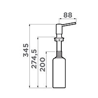 Дозатор для жидкого мыла Omoikiri OM-02-GB 4995026, графит от Водопад  фото 3
